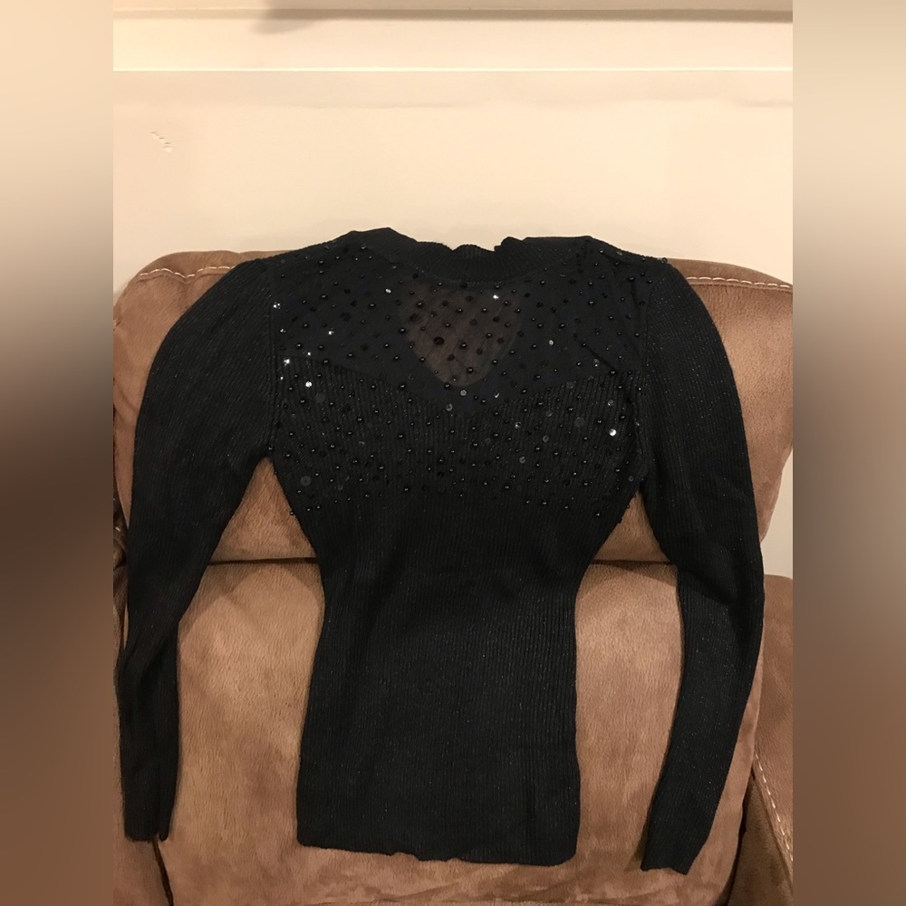 Sheer At The Top With Beads And Sequins - image 1